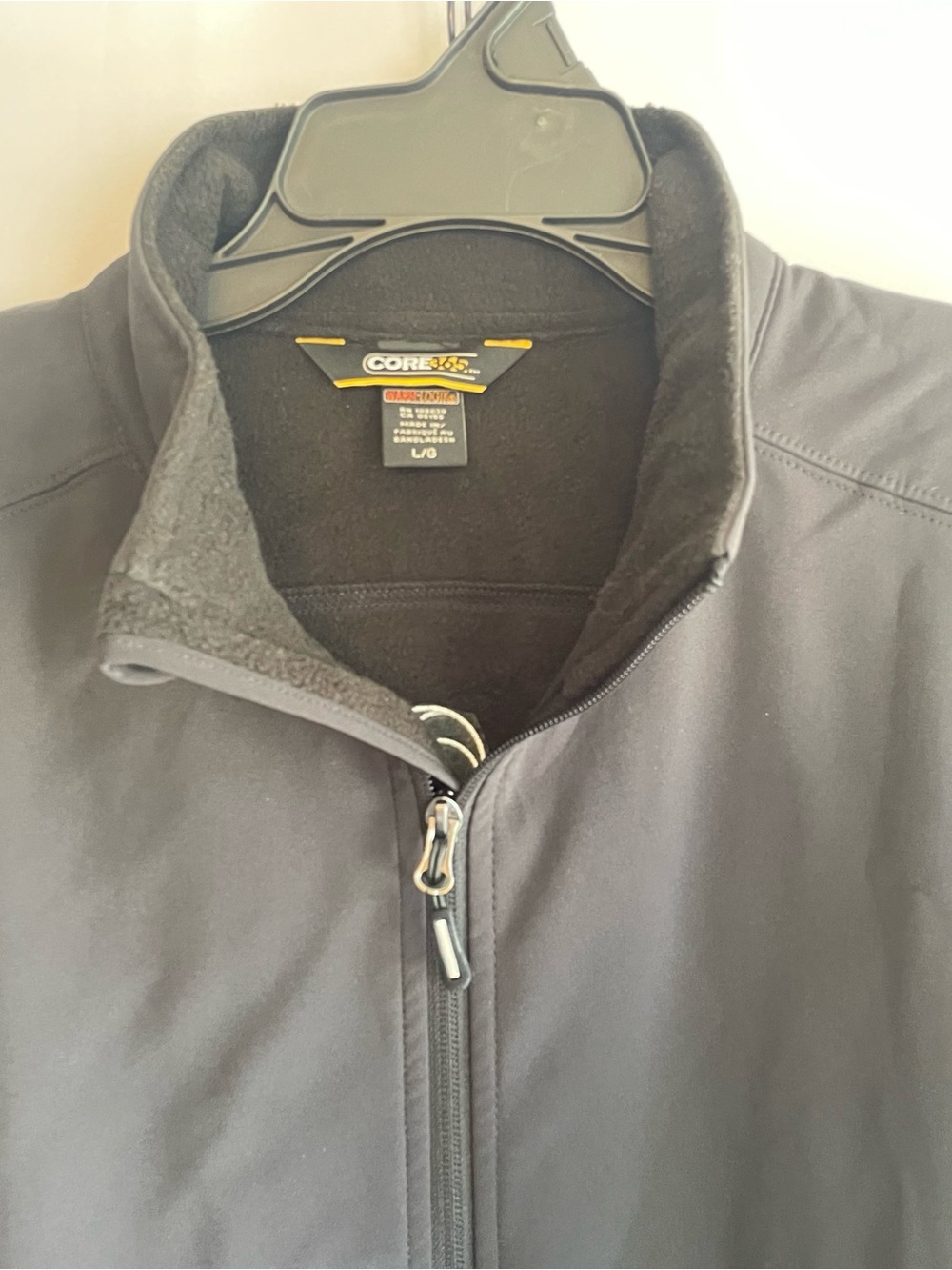 CORE365 Black Full-Zip Lightweight Windbreaker Jacket Logo Men’s L - Picture 7 of 12